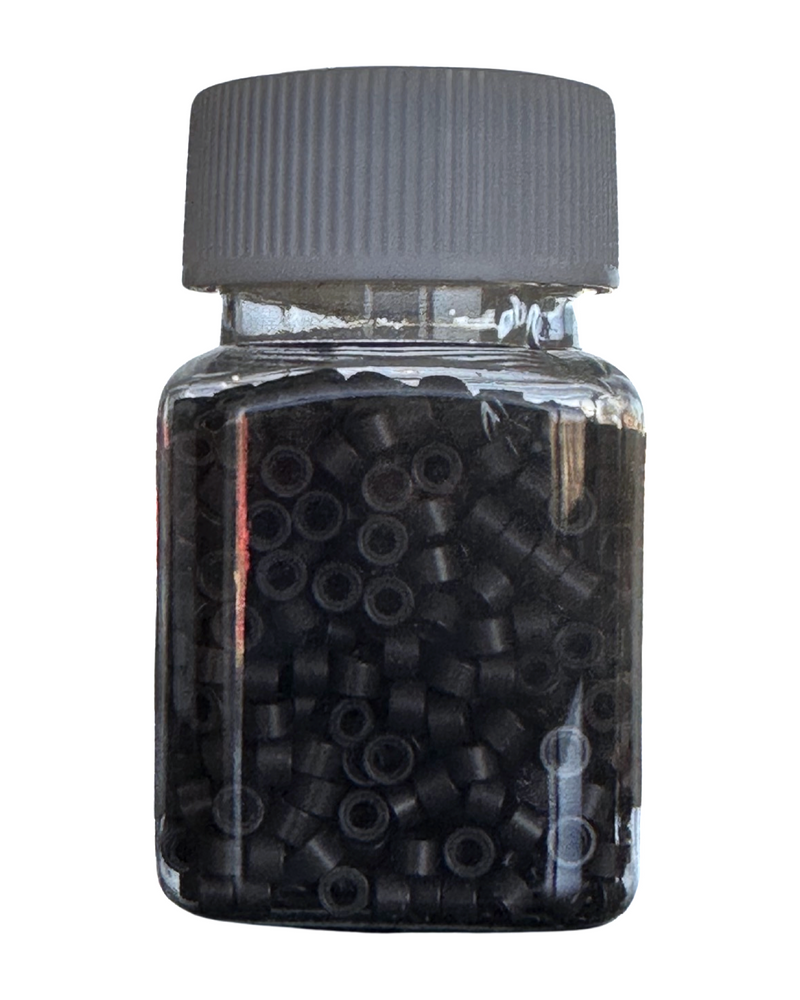 Small Silicone Lined Beads - Darkest Brown