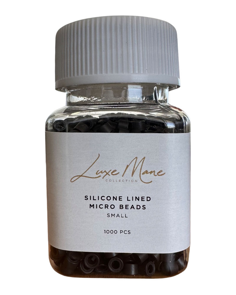Small Silicone Lined Beads - Darkest Brown