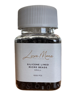 Small Silicone Lined Beads - Darkest Brown