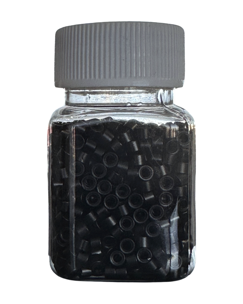 Small Silicone Lined Beads - Black