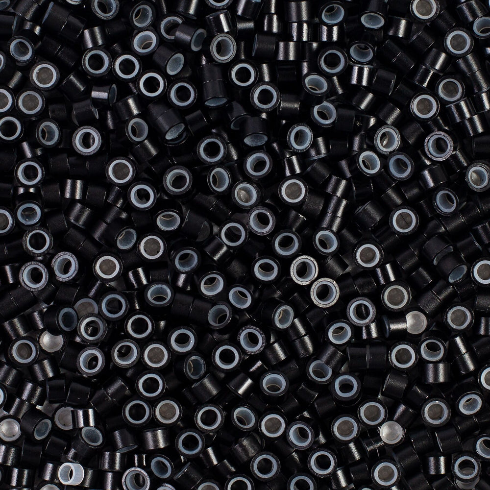 Large Silicone Beads -Black 1000pc