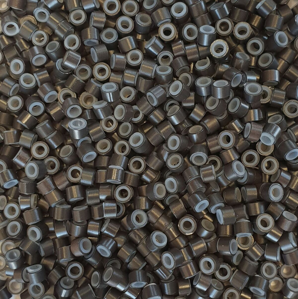 Small Silicone Lined Beads - Darkest Brown